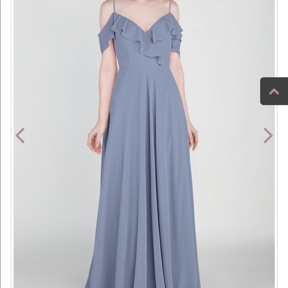 Off Shoulder Ruffled with Spaghetti Straps TBQP418